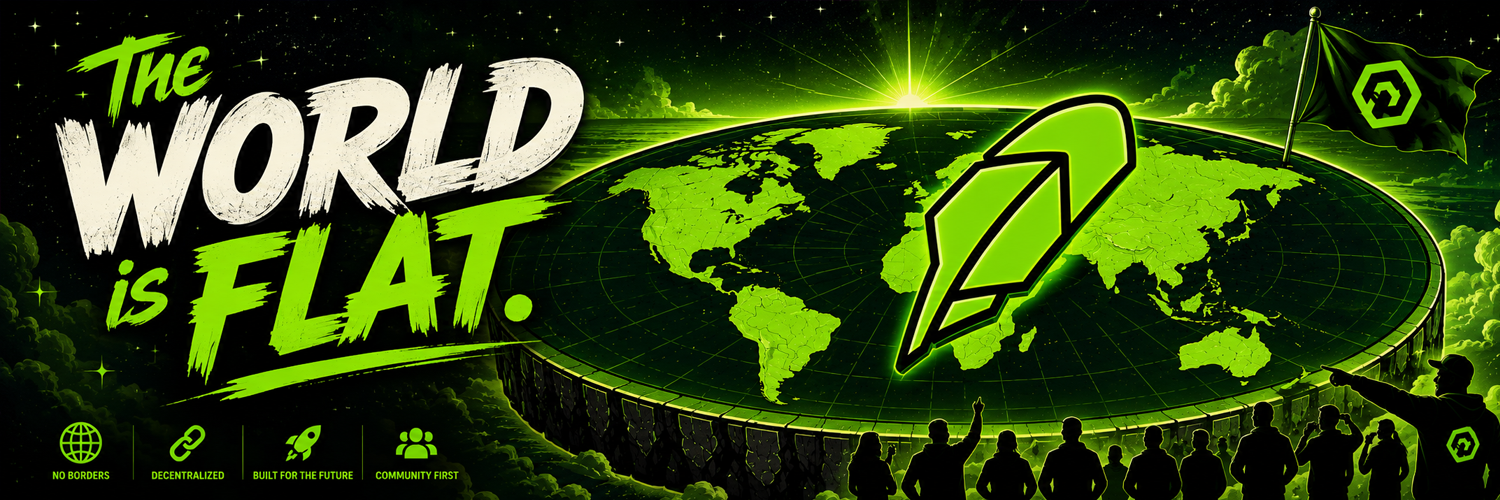 The World Is Flat — $FLATCOIN banner